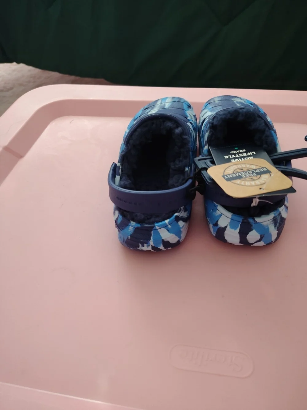 Rugged Shark Lined Clogs Boys Size 10 Blue  Slip On Shoes Sandals NWT MRSP 14.98